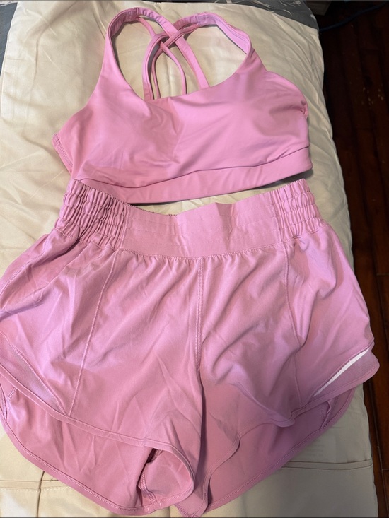 lululemon athletica Pants - lululemon athletica light pink workout shorts